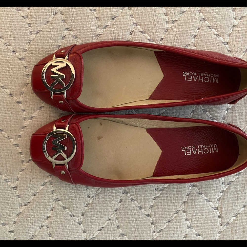 Red Michael Kors Flats